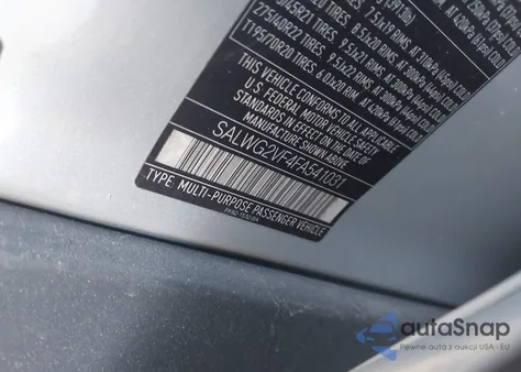 2015 Land Rover Range Rover Sport 3.0L V6 Supercharged Hse/3.0L V6 Supercharged Se z USA, uszkodzony, nr VIN SALWG2VF4FA541031